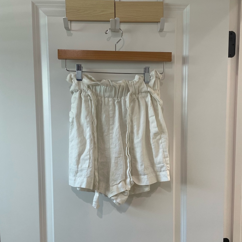 Indah high waist paper bag shorts